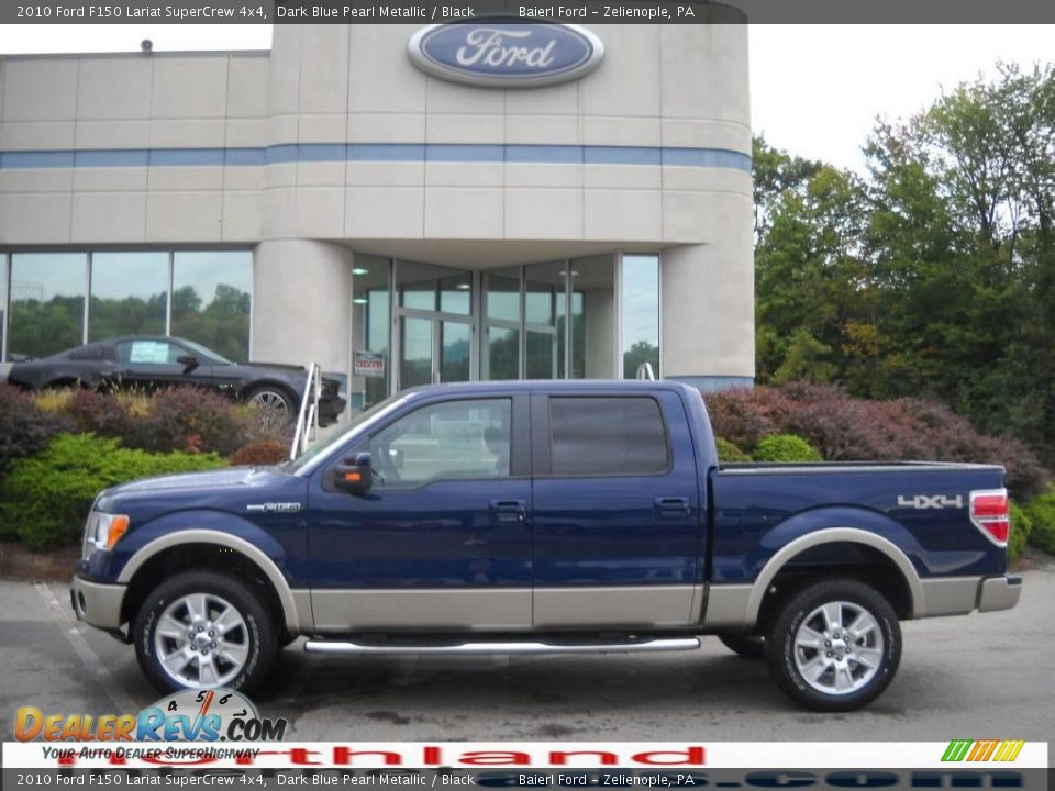2010 Ford F150 Lariat SuperCrew 4x4 Dark Blue Pearl Metallic / Black Photo #1