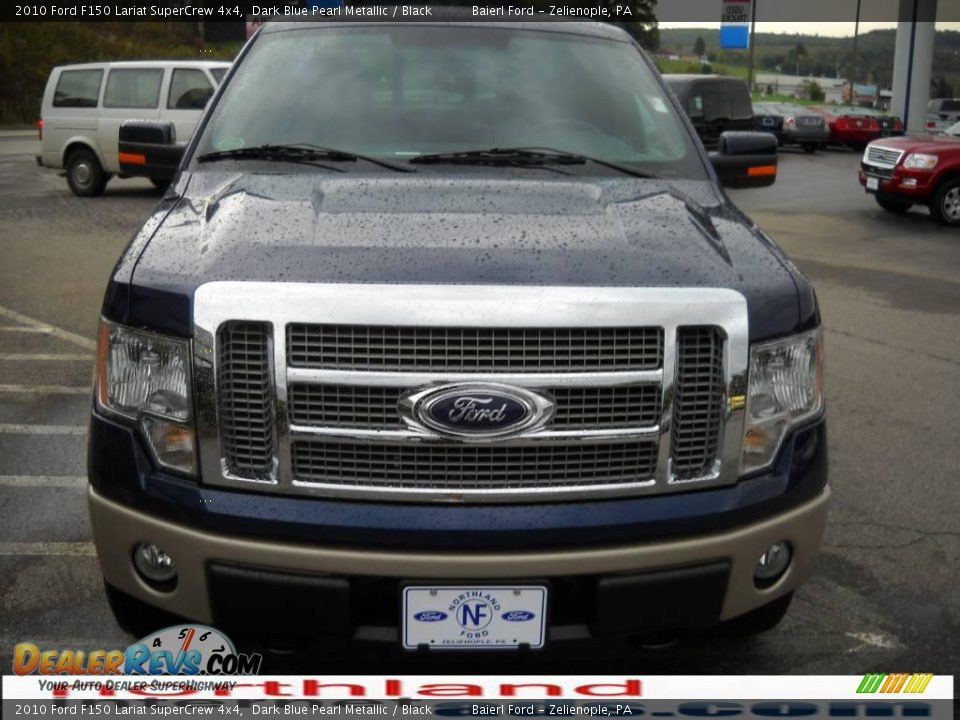 2010 Ford F150 Lariat SuperCrew 4x4 Dark Blue Pearl Metallic / Black Photo #3