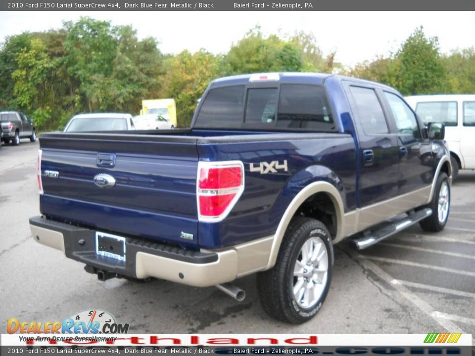 2010 Ford F150 Lariat SuperCrew 4x4 Dark Blue Pearl Metallic / Black Photo #6