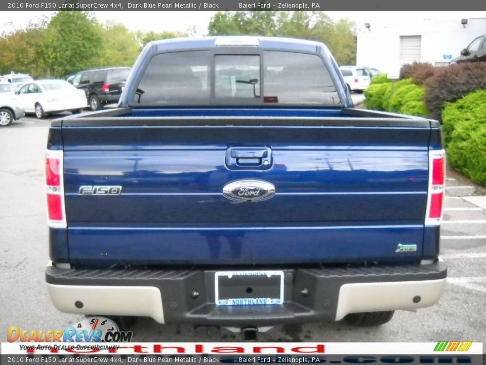 2010 Ford F150 Lariat SuperCrew 4x4 Dark Blue Pearl Metallic / Black Photo #7