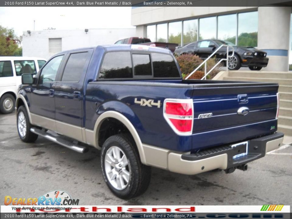 2010 Ford F150 Lariat SuperCrew 4x4 Dark Blue Pearl Metallic / Black Photo #8