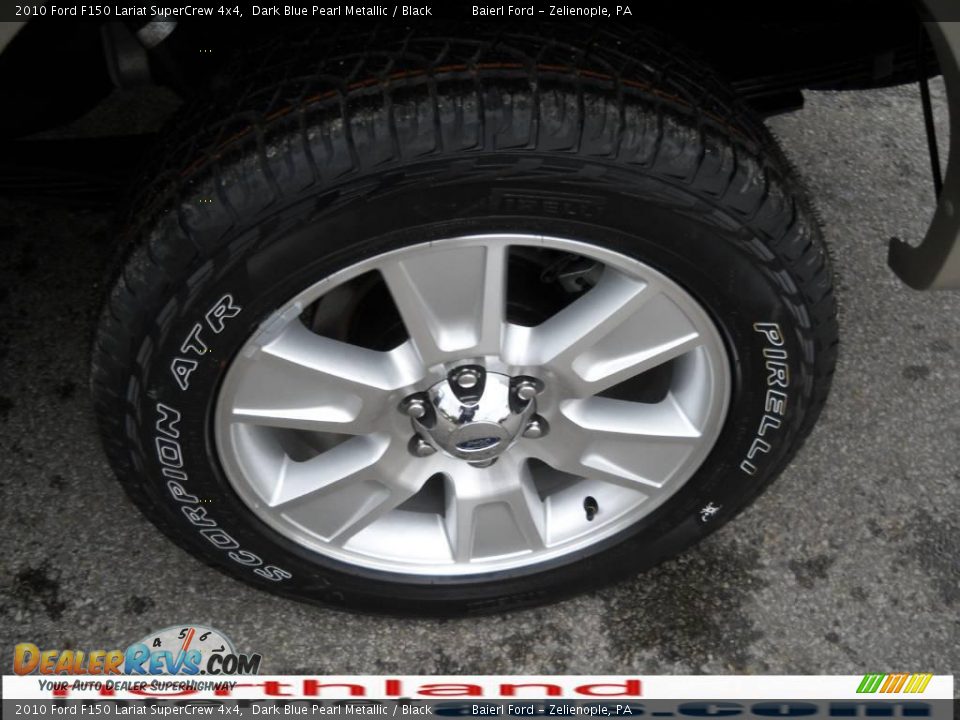 2010 Ford F150 Lariat SuperCrew 4x4 Dark Blue Pearl Metallic / Black Photo #16