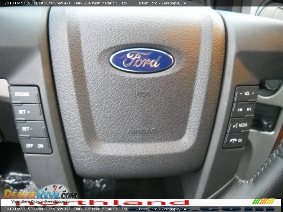 2010 Ford F150 Lariat SuperCrew 4x4 Dark Blue Pearl Metallic / Black Photo #19