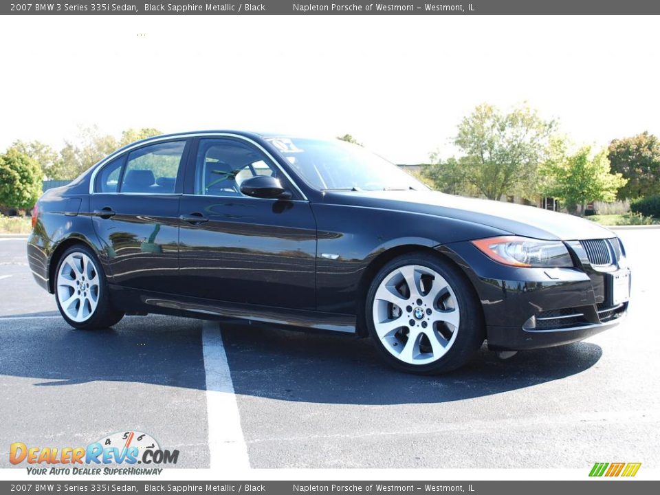 2007 BMW 3 Series 335i Sedan Black Sapphire Metallic / Black Photo #3