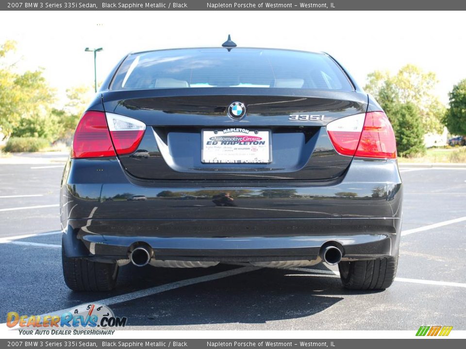 2007 BMW 3 Series 335i Sedan Black Sapphire Metallic / Black Photo #6