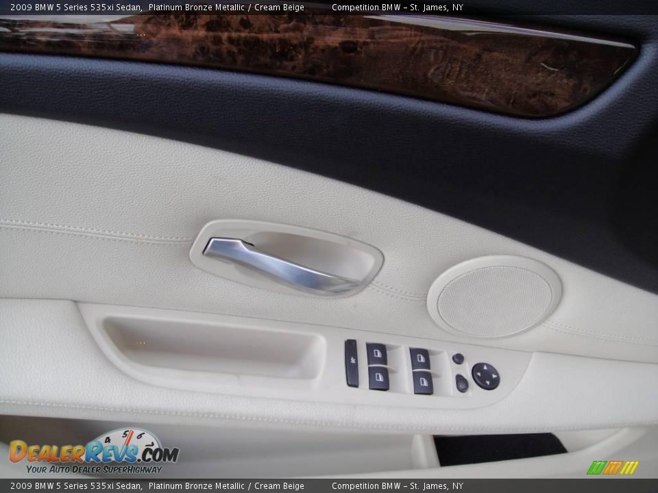 2009 BMW 5 Series 535xi Sedan Platinum Bronze Metallic / Cream Beige Photo #8