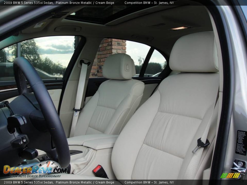 2009 BMW 5 Series 535xi Sedan Platinum Bronze Metallic / Cream Beige Photo #9