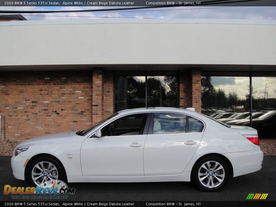 2009 BMW 5 Series 535xi Sedan Alpine White / Cream Beige Dakota Leather Photo #3