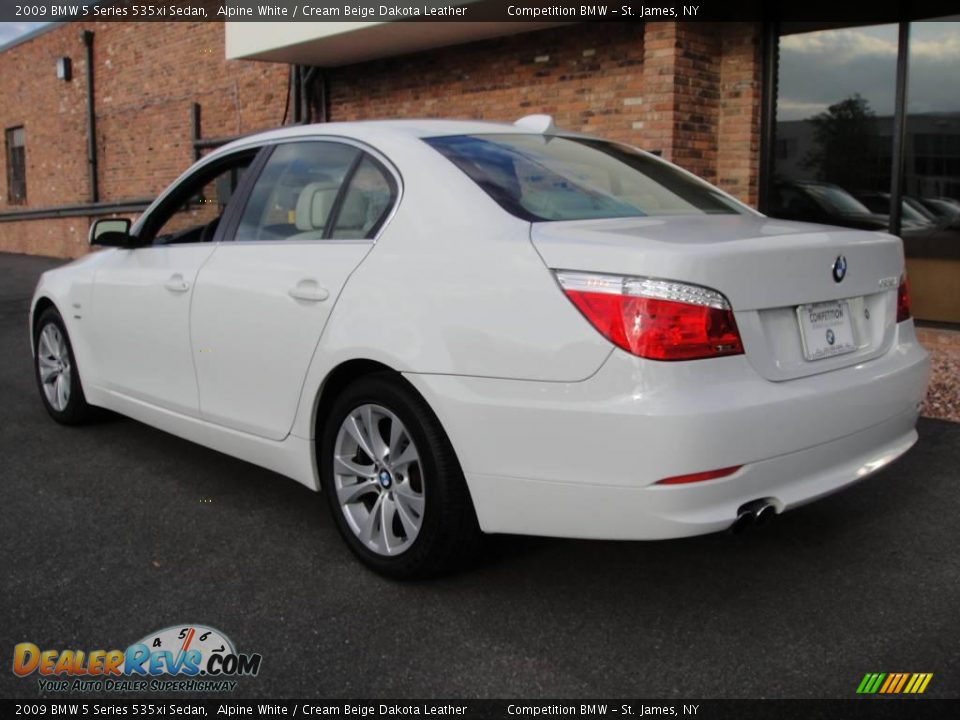2009 BMW 5 Series 535xi Sedan Alpine White / Cream Beige Dakota Leather Photo #4