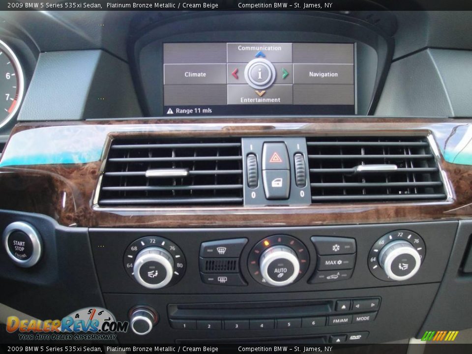 2009 BMW 5 Series 535xi Sedan Platinum Bronze Metallic / Cream Beige Photo #13