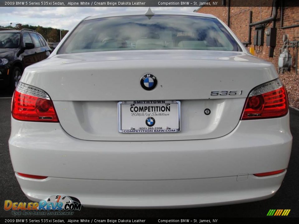 2009 BMW 5 Series 535xi Sedan Alpine White / Cream Beige Dakota Leather Photo #5