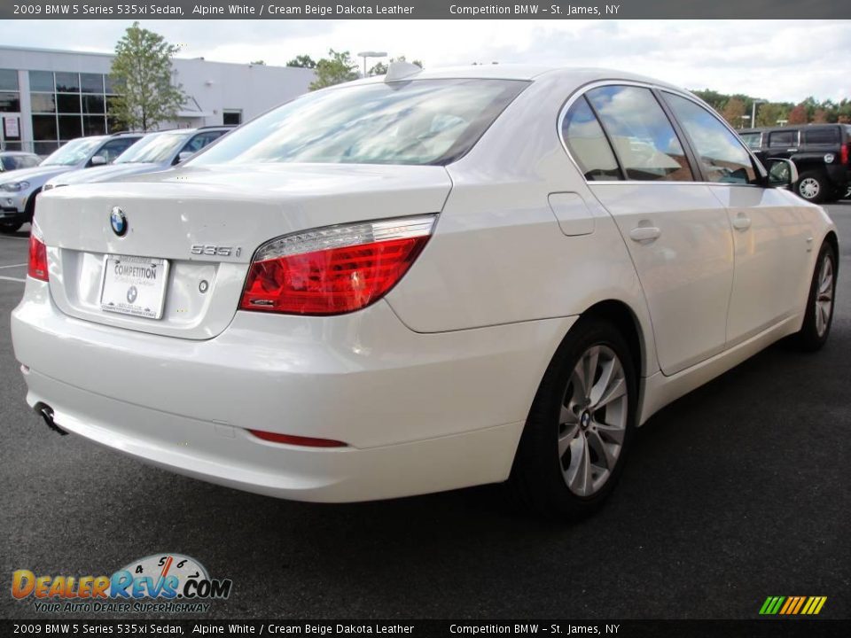 2009 BMW 5 Series 535xi Sedan Alpine White / Cream Beige Dakota Leather Photo #6