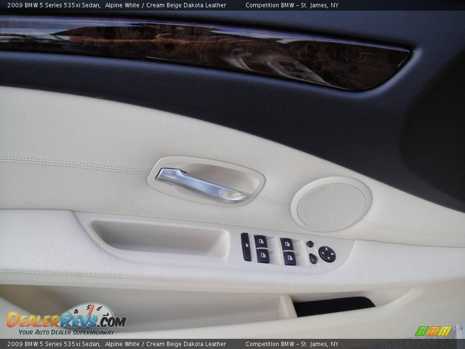 2009 BMW 5 Series 535xi Sedan Alpine White / Cream Beige Dakota Leather Photo #8