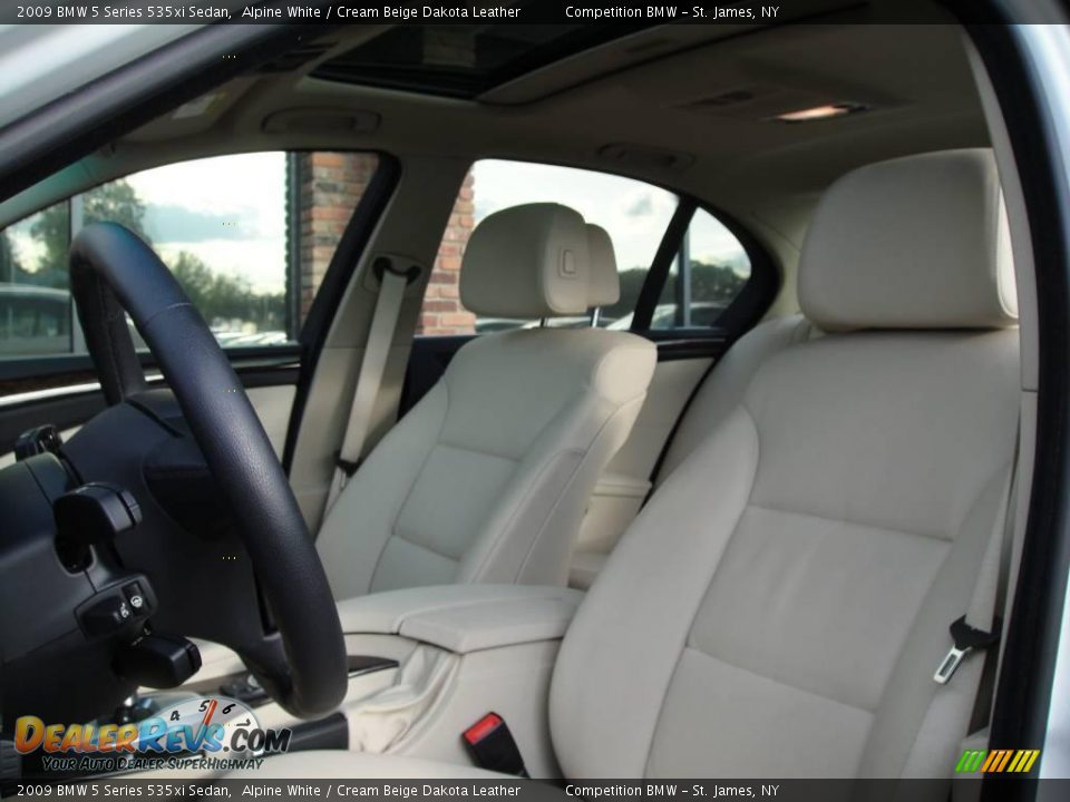 2009 BMW 5 Series 535xi Sedan Alpine White / Cream Beige Dakota Leather Photo #9