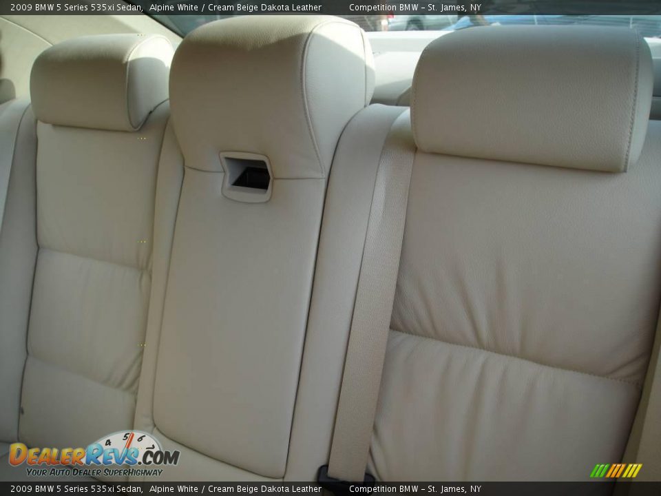 2009 BMW 5 Series 535xi Sedan Alpine White / Cream Beige Dakota Leather Photo #12