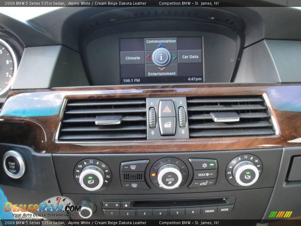 2009 BMW 5 Series 535xi Sedan Alpine White / Cream Beige Dakota Leather Photo #13