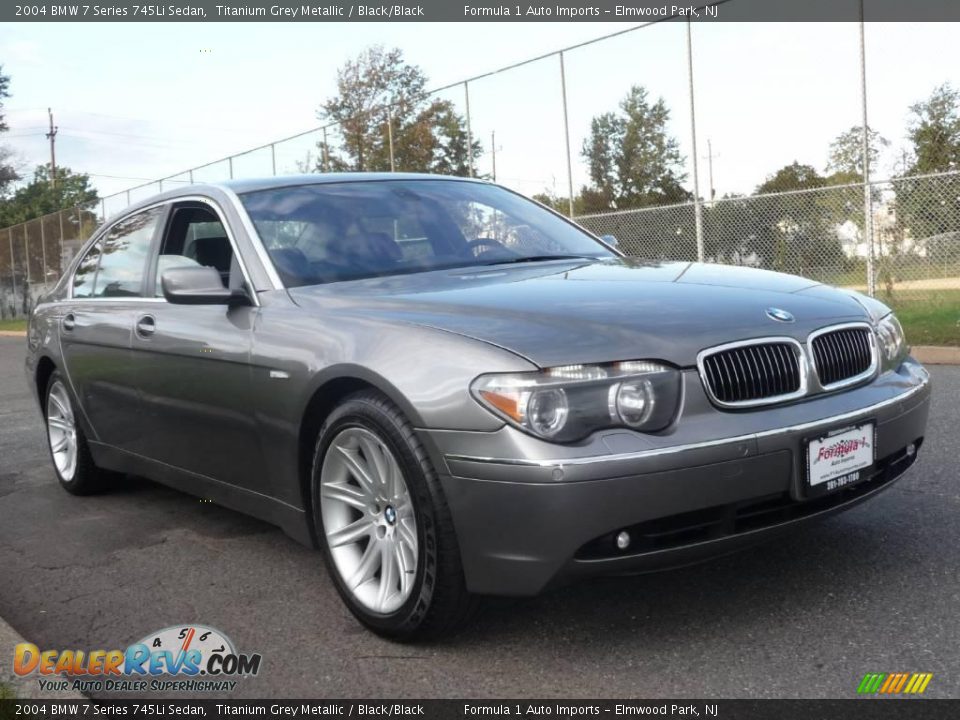 2004 BMW 7 Series 745Li Sedan Titanium Grey Metallic / Black/Black Photo #2