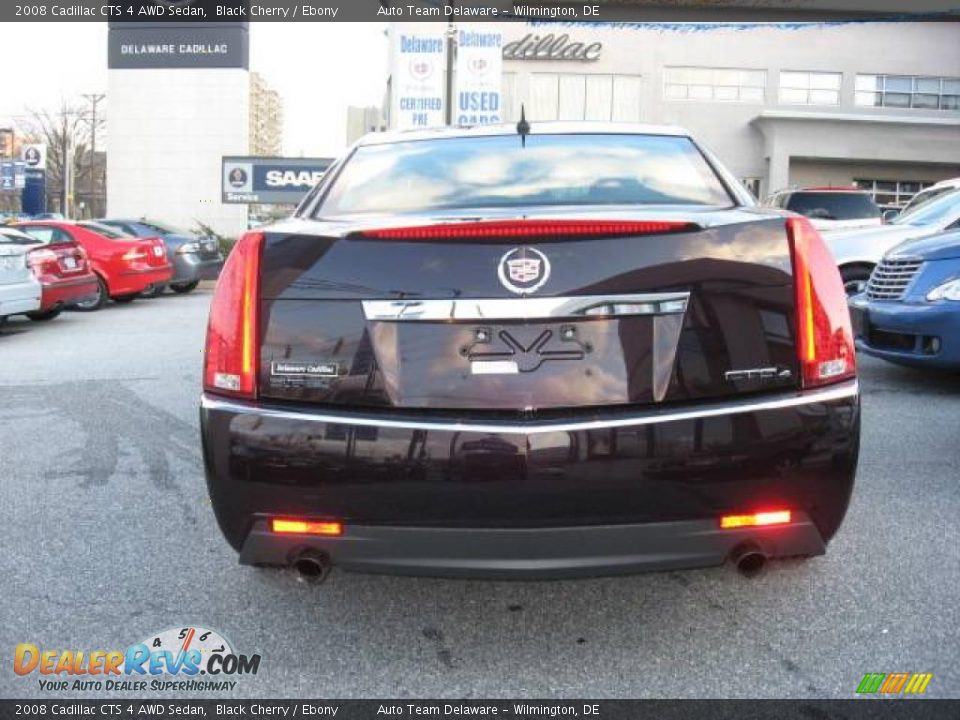 2008 Cadillac CTS 4 AWD Sedan Black Cherry / Ebony Photo #7