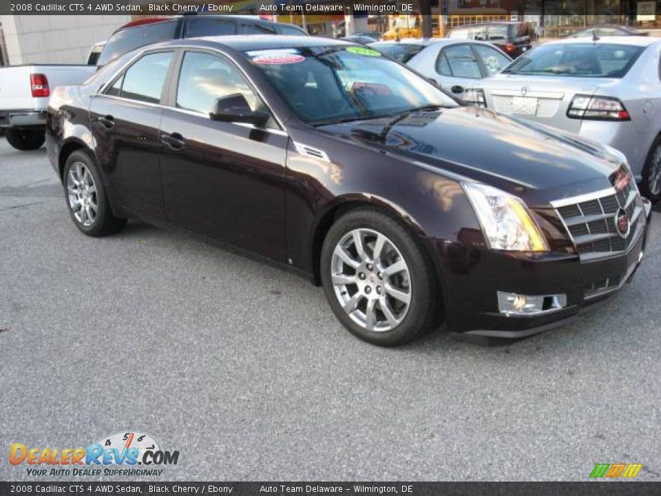 2008 Cadillac CTS 4 AWD Sedan Black Cherry / Ebony Photo #9