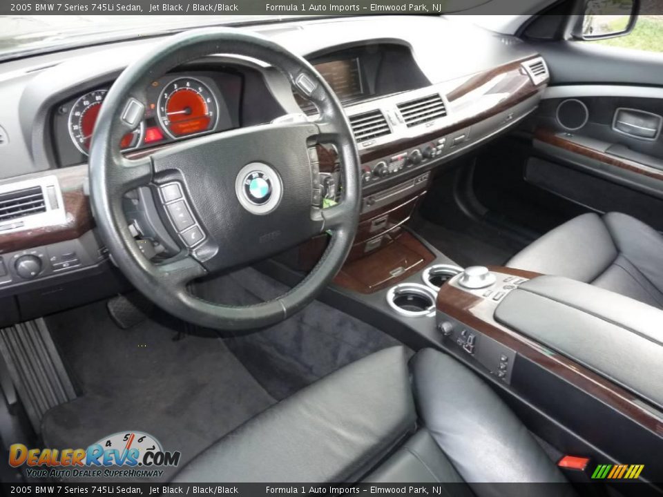 2005 BMW 7 Series 745Li Sedan Jet Black / Black/Black Photo #7