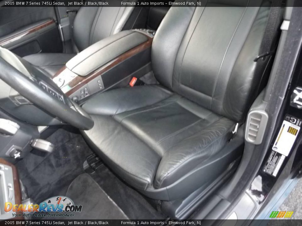 2005 BMW 7 Series 745Li Sedan Jet Black / Black/Black Photo #13
