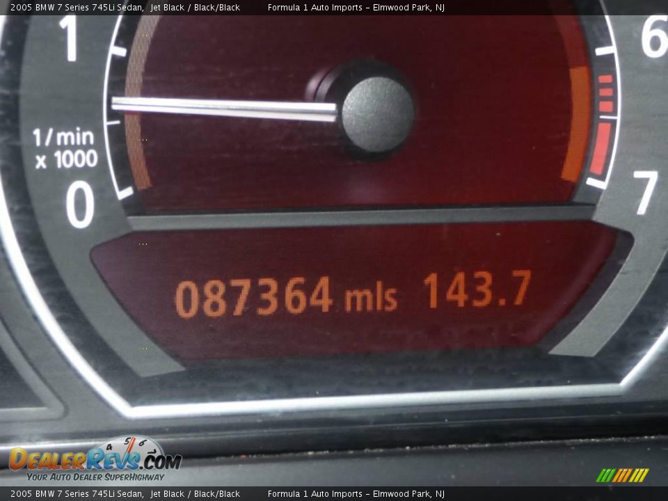 2005 BMW 7 Series 745Li Sedan Jet Black / Black/Black Photo #26