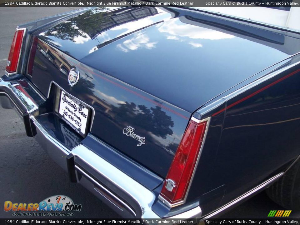 1984 Cadillac Eldorado Biarritz Convertible Midnight Blue Firemist Metallic / Dark Carmine Red Leather Photo #12