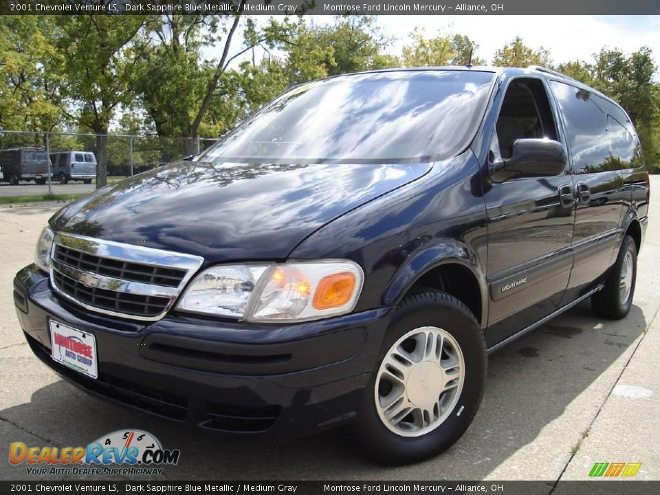 2001 Chevrolet Venture LS Dark Sapphire Blue Metallic / Medium Gray Photo #1