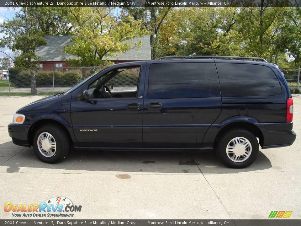 2001 Chevrolet Venture LS Dark Sapphire Blue Metallic / Medium Gray Photo #2