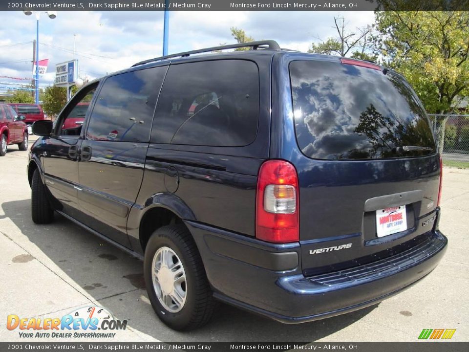 2001 Chevrolet Venture LS Dark Sapphire Blue Metallic / Medium Gray Photo #3