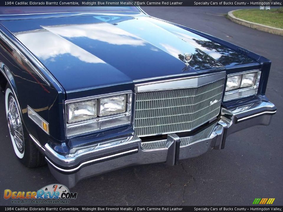 1984 Cadillac Eldorado Biarritz Convertible Midnight Blue Firemist Metallic / Dark Carmine Red Leather Photo #14