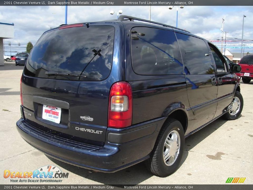 2001 Chevrolet Venture LS Dark Sapphire Blue Metallic / Medium Gray Photo #5