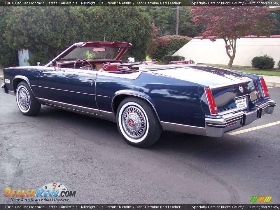 1984 Cadillac Eldorado Biarritz Convertible Midnight Blue Firemist Metallic / Dark Carmine Red Leather Photo #19