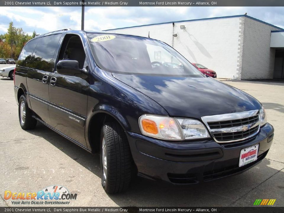 2001 Chevrolet Venture LS Dark Sapphire Blue Metallic / Medium Gray Photo #7