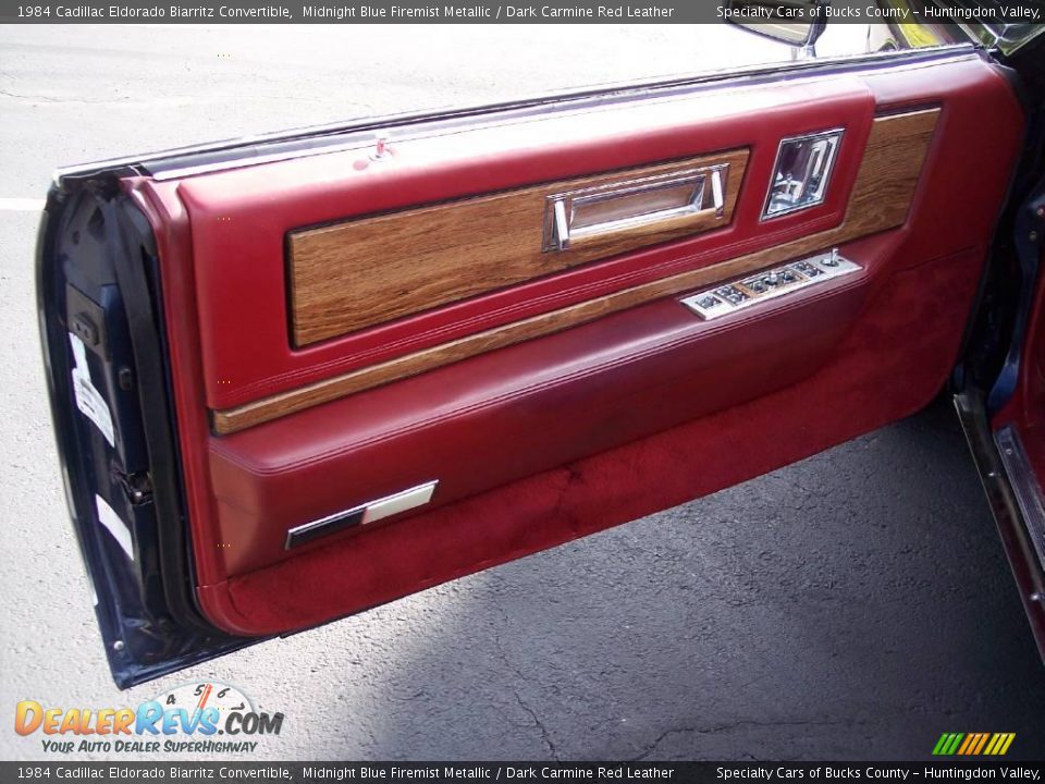 1984 Cadillac Eldorado Biarritz Convertible Midnight Blue Firemist Metallic / Dark Carmine Red Leather Photo #35