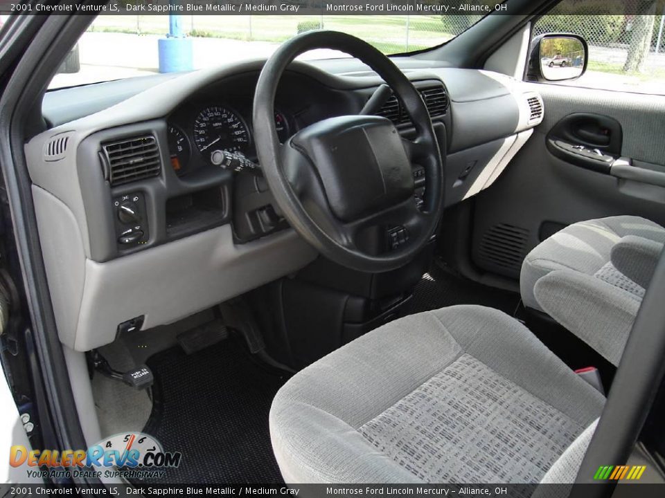 2001 Chevrolet Venture LS Dark Sapphire Blue Metallic / Medium Gray Photo #22