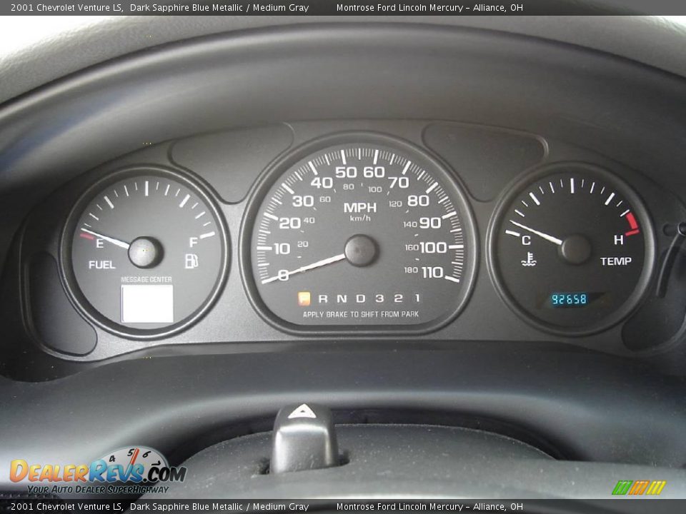 2001 Chevrolet Venture LS Dark Sapphire Blue Metallic / Medium Gray Photo #24