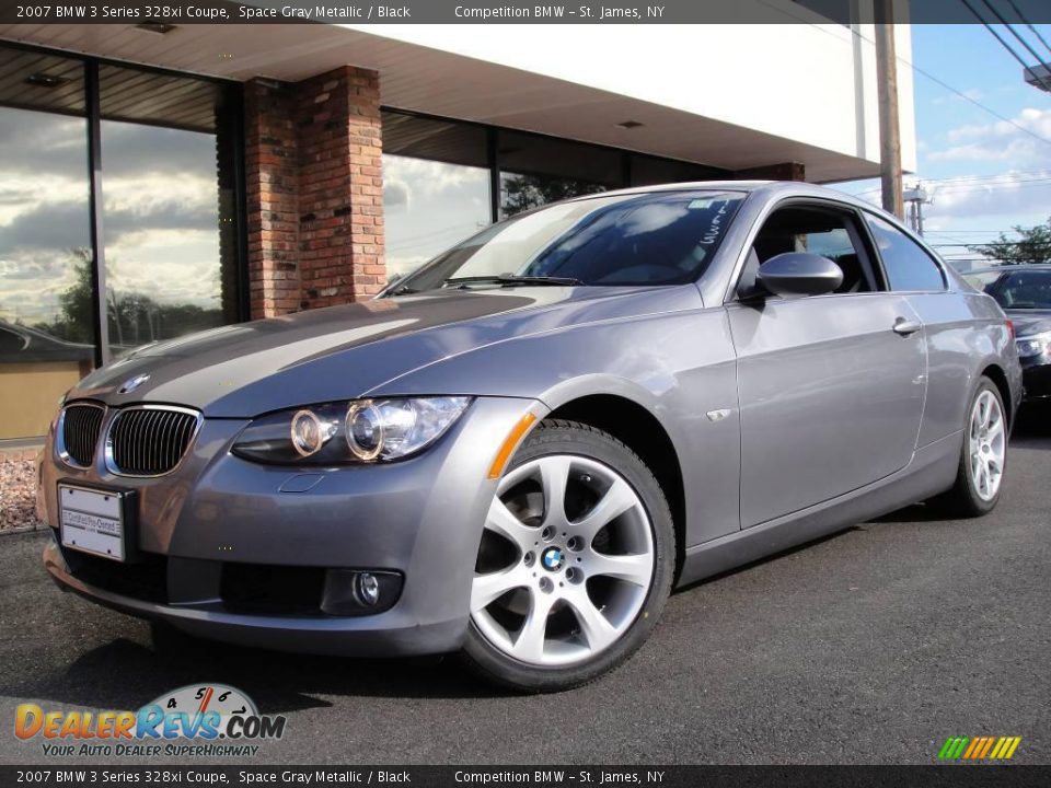 2007 BMW 3 Series 328xi Coupe Space Gray Metallic / Black Photo #1