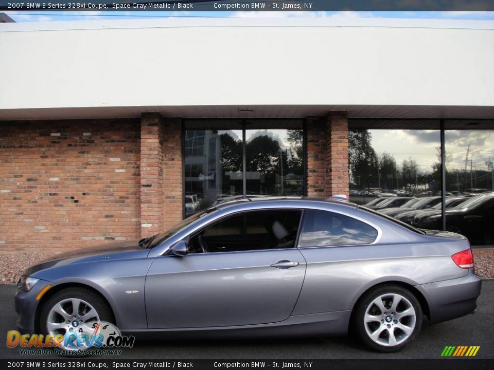 2007 BMW 3 Series 328xi Coupe Space Gray Metallic / Black Photo #3