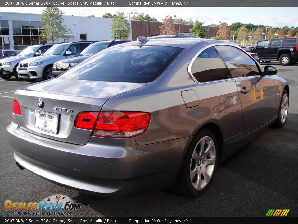 2007 BMW 3 Series 328xi Coupe Space Gray Metallic / Black Photo #6