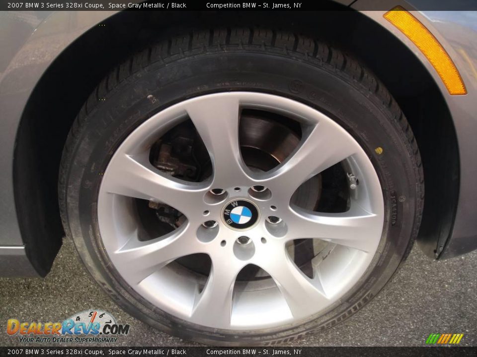 2007 BMW 3 Series 328xi Coupe Space Gray Metallic / Black Photo #7