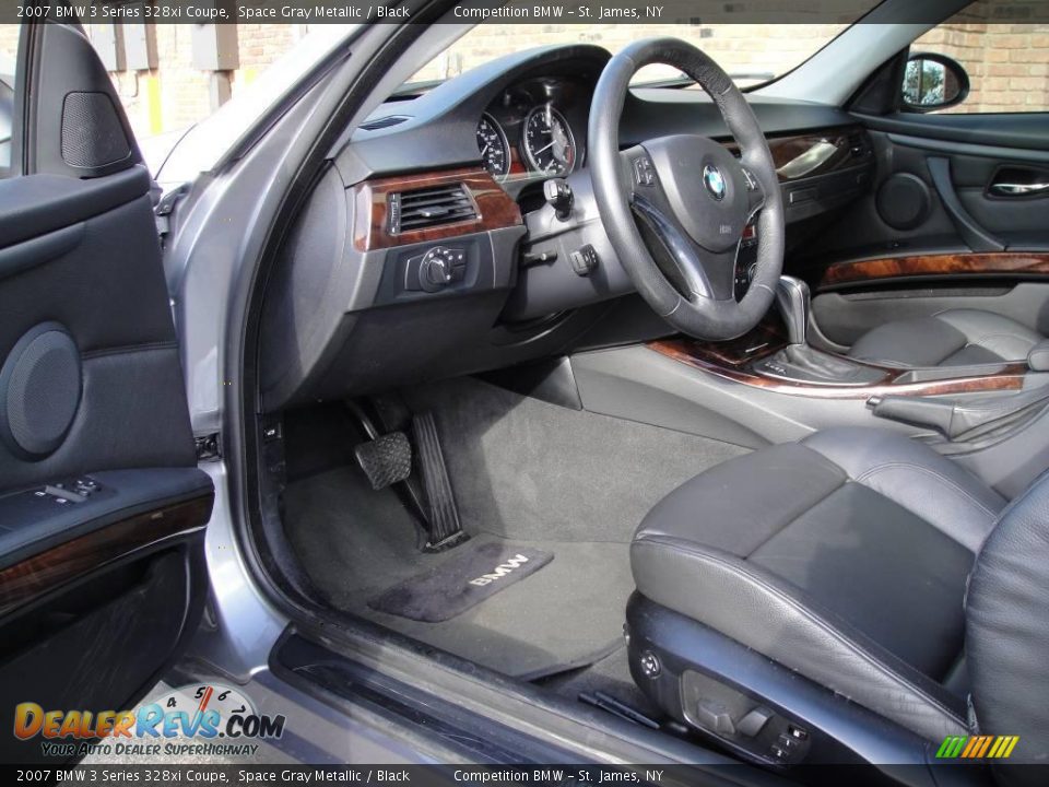 2007 BMW 3 Series 328xi Coupe Space Gray Metallic / Black Photo #10