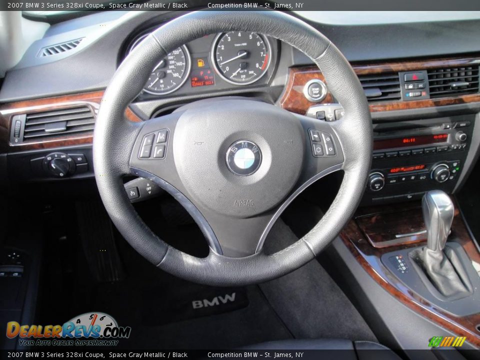 2007 BMW 3 Series 328xi Coupe Space Gray Metallic / Black Photo #11