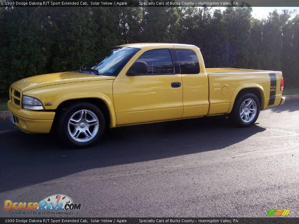 1999 Dodge Dakota R/T Sport Extended Cab Solar Yellow / Agate Photo #2