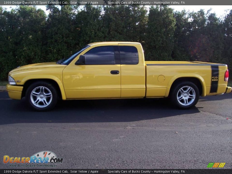 1999 Dodge Dakota R/T Sport Extended Cab Solar Yellow / Agate Photo #7