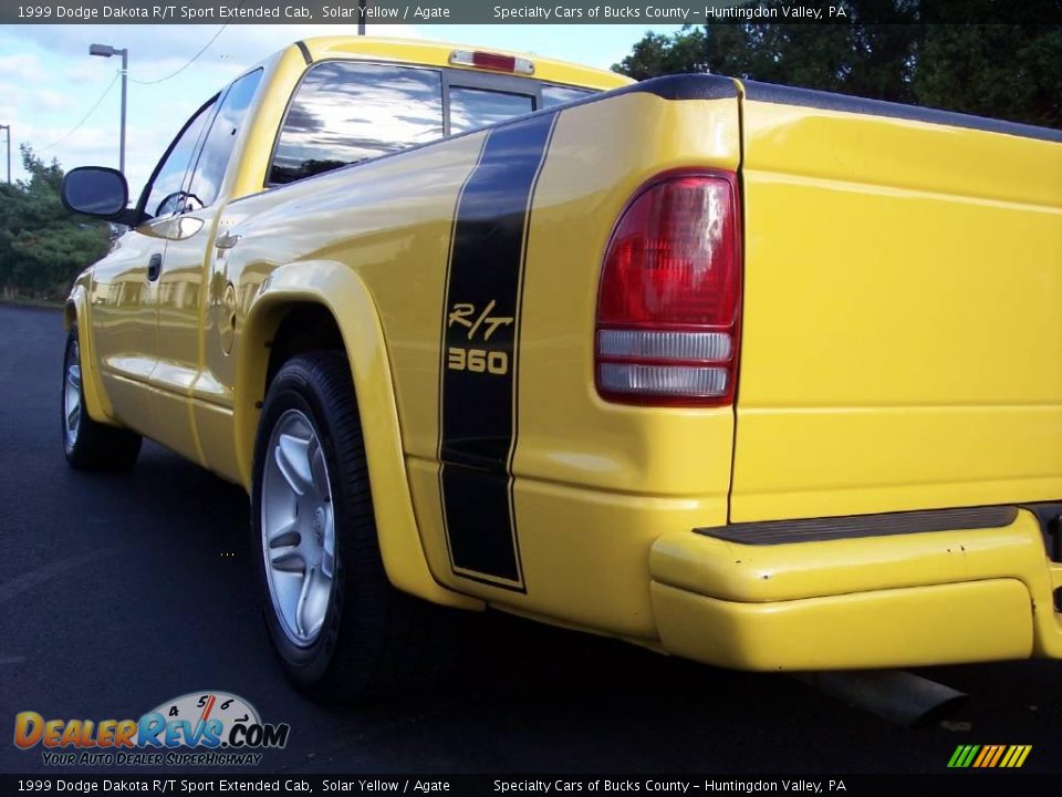 1999 Dodge Dakota R/T Sport Extended Cab Solar Yellow / Agate Photo #22