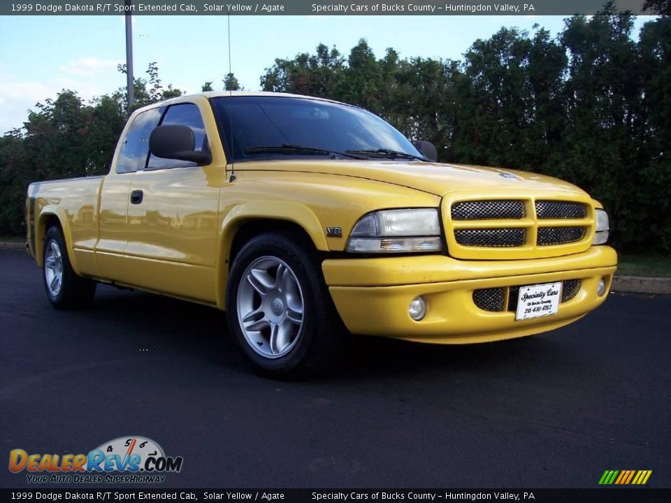1999 Dodge Dakota R/T Sport Extended Cab Solar Yellow / Agate Photo #30