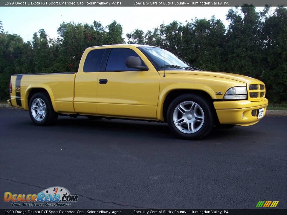 1999 Dodge Dakota R/T Sport Extended Cab Solar Yellow / Agate Photo #31