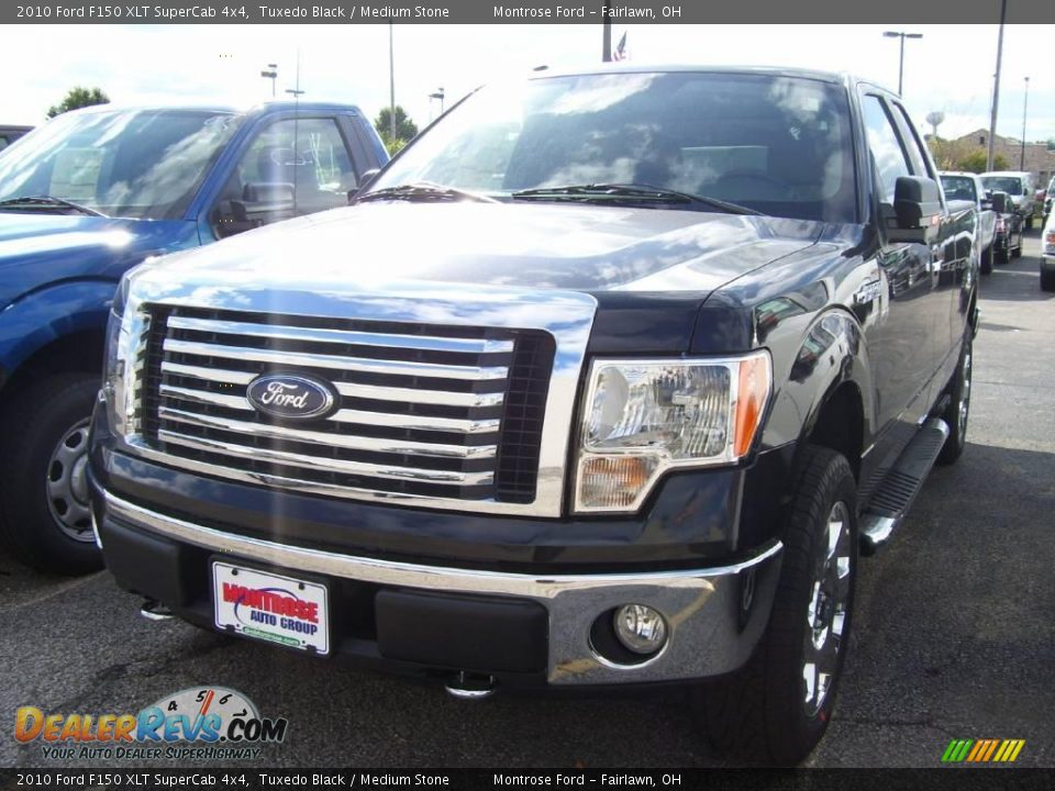 2010 Ford F150 XLT SuperCab 4x4 Tuxedo Black / Medium Stone Photo #1