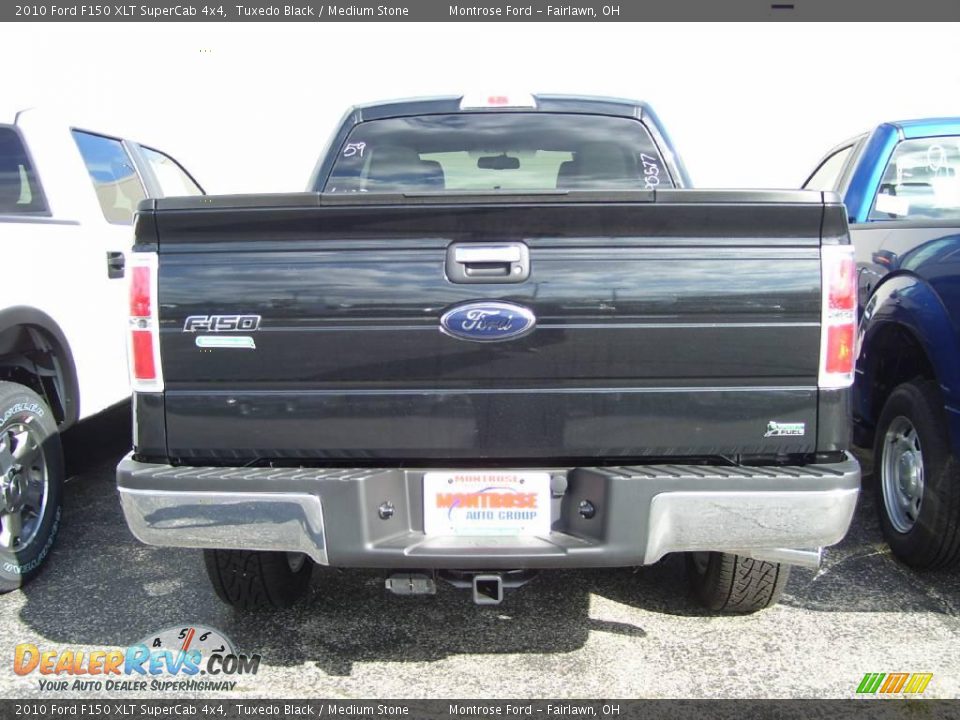 2010 Ford F150 XLT SuperCab 4x4 Tuxedo Black / Medium Stone Photo #3
